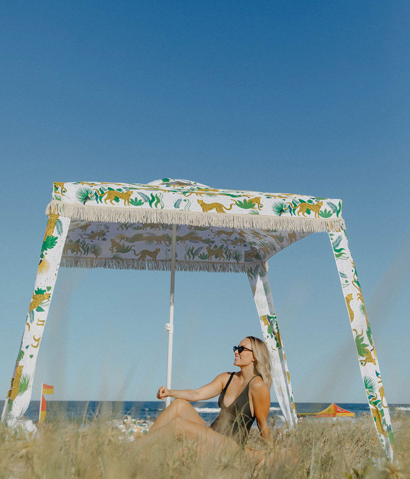 beach tents australia Swinging Safari Beach Cabana with Detachable Side-Wall – Bamboo Bungalow